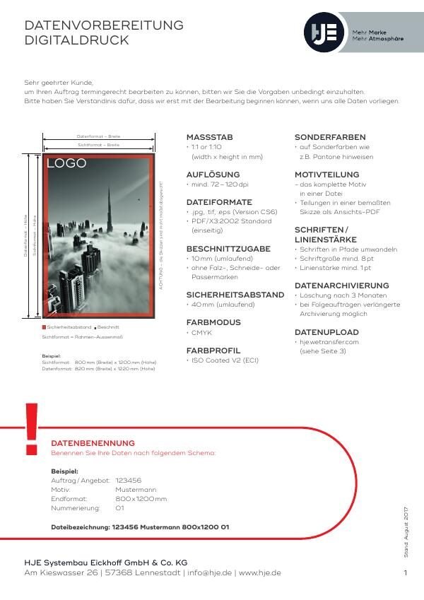 Titelseite Datenvorbereitung Digitaldruck